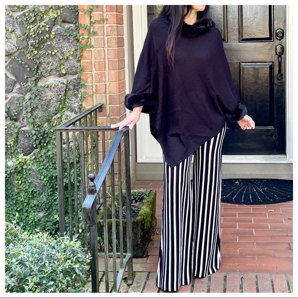 Fabulous viscose blend wide leg striped pants - Picture 7 of 11